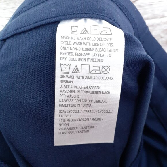 Isaac Mizrahi Elements Womens Stretch Knit Pants 1X Pull On Navy NWOT 886 - Picture 4 of 4